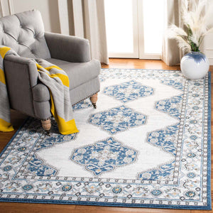 Safavieh Liberty 700 Rug Collection LIB753N - Dark Blue / Ivory
