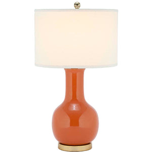 Safavieh Orange 27.5 Inch H Ceramic Paris Lamp-Orange