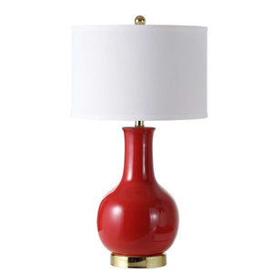 Safavieh Red 27.5 Inch H Ceramic Paris Lamp-Red