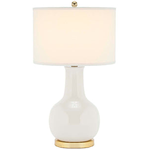 Safavieh Gray 27.5 Inch H Ceramic Paris Lamp-Light Grey
