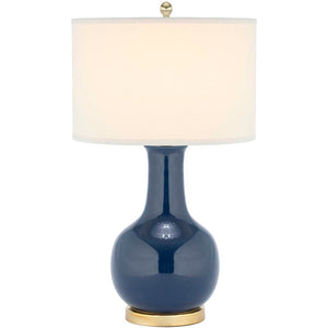 Safavieh Navy 27.5 Inch H Blue Ceramic Paris Lamp-Navy