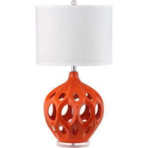Safavieh Regina 29 Inch H Ceramic Table Lamp-Orange