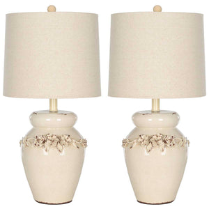 Safavieh Marquesa 24 Inch H Vase Lamp-Cream (Set of 2)