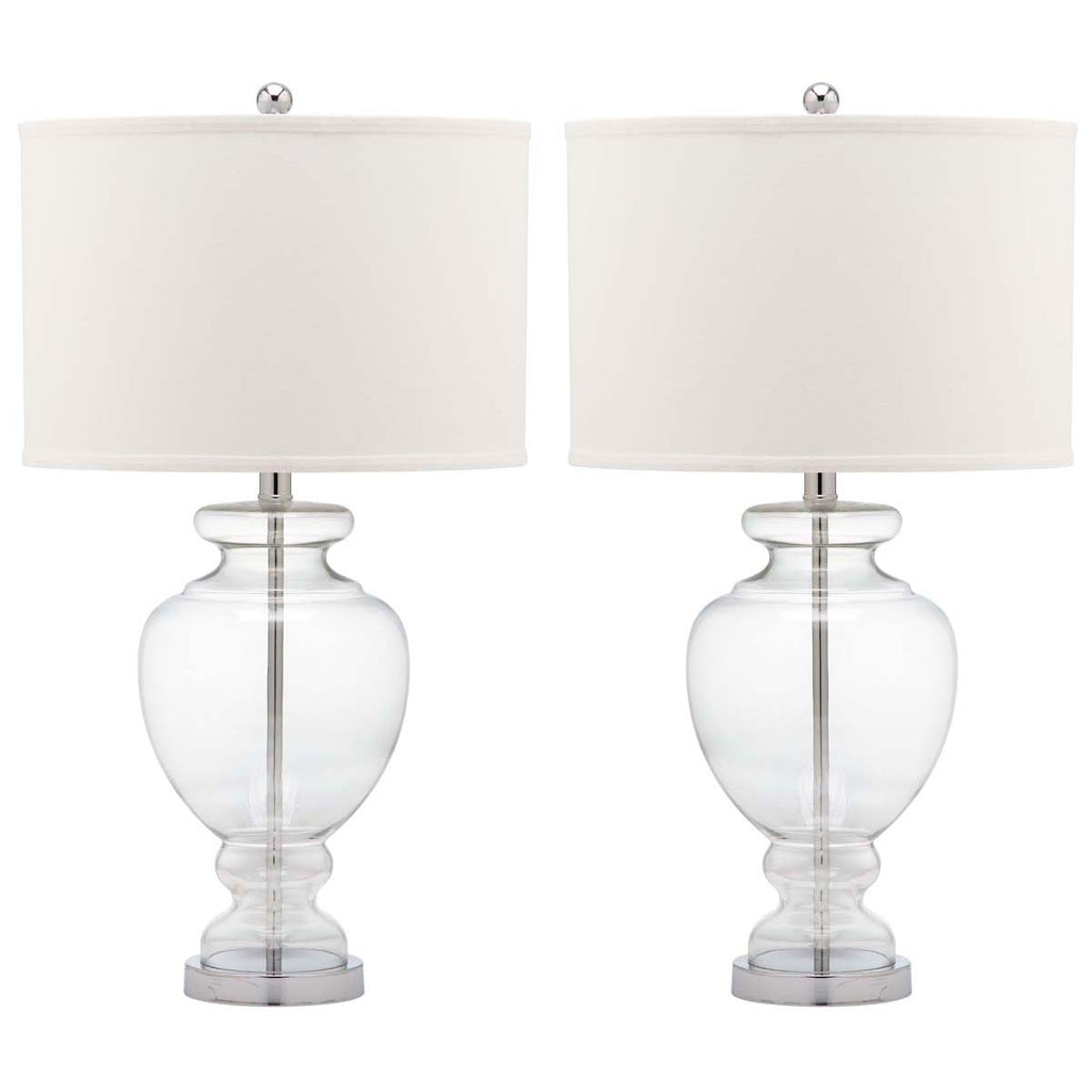 Safavieh Morocco Clear 27 Inch H Glass Table Lamp-Clear (Set of 2)
