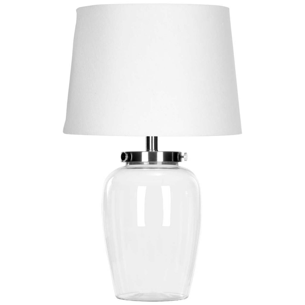 Safavieh Evan Fillable Glass 22.5 Inch H Clear Table Lamp-Clear