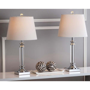 Safavieh Zara 24 Inch H Crystal Table Lamp-Clear (Set of 2)