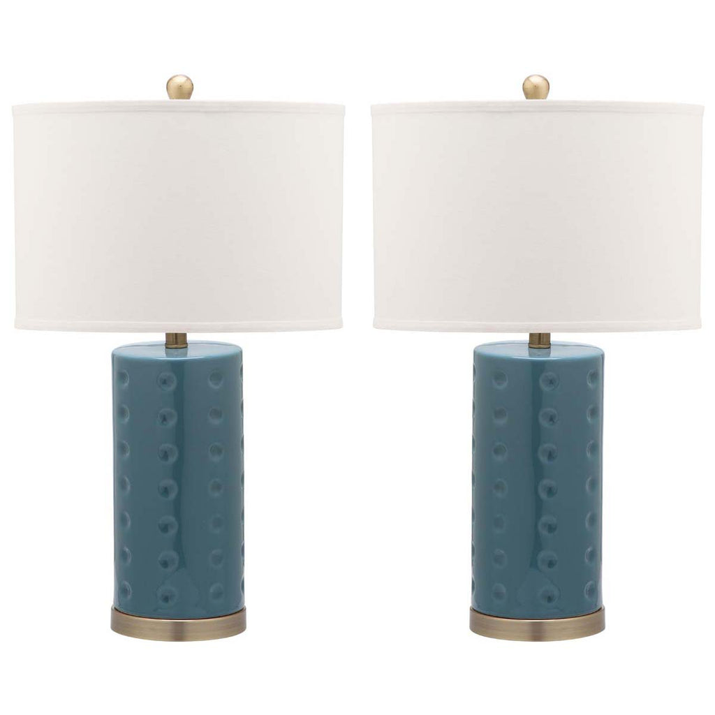 Safavieh Roxanne 26 Inch H Table Lamp-Blue (Set of 2)