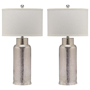 Safavieh Bottle 29 Inch H Glass Table Lamp-Ivory/Silver (Set of 2)
