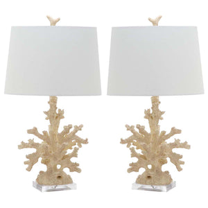 Safavieh Coral Branch 28.5 Inch H Table Lamp-Cream (Set of 2)