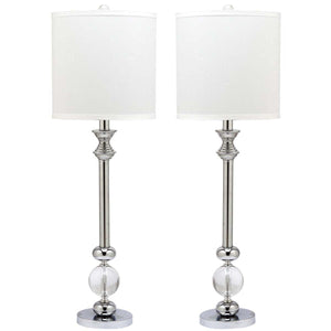 Safavieh Erica 31 Inch H Crystal Candlestick Lamp-Clear (Set of 2)