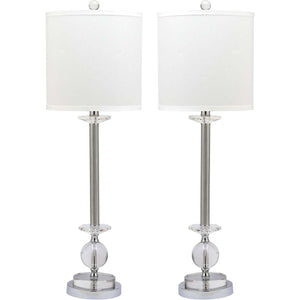 Safavieh Marla 31 Inch H Crystal Candlestick Lamp-Clear (Set of 2)