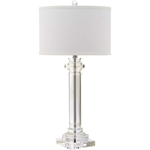 Safavieh Nina 30 Inch H Crystal Column Lamp-Clear