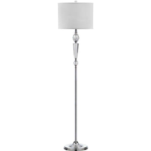 Safavieh Savannah 60 Inch H Floor Lamp-Clear/Chrome