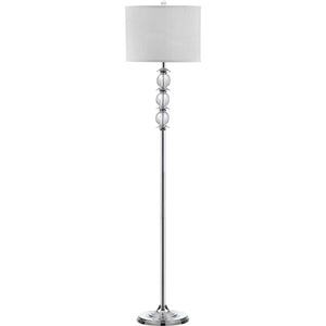 Safavieh Riga 60 Inch H Floor Lamp-Clear/Chrome