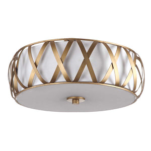 Safavieh Charing 2 Light Antique Gold 15.4 Inch Dia Cross Flush Mount-Antique Gold