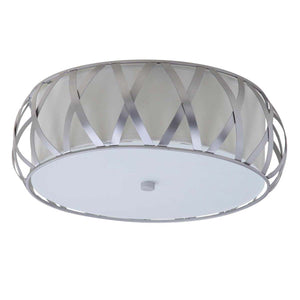 Safavieh Charing 2 Light Chrome 15.4 Inch Dia Cross Flush Mount-Chrome