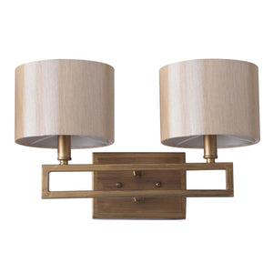 Catena 9.25 Inch H Antique Gold Double Light Sconce | Safavieh - LIT4197