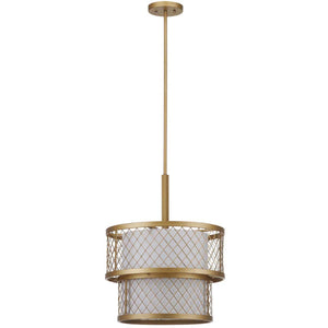 Safavieh Evie Antique 6 Light Gold 17 Inch Dia Mesh Adjustable Pendant-Antique Gold