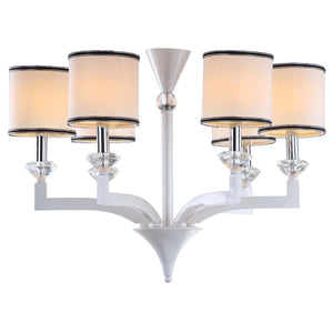 Safavieh Erin 6 Light White 27.5 Inch Dia Chandelier - Pearl White