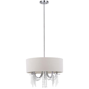 Safavieh Cotillion 5 Light Chrome Beaded 22 Inch Dia Adjustable Pendant-Chrome