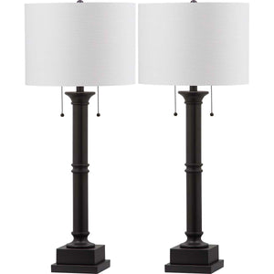 Safavieh Estilo 36 Inch H Column Table Lamp-Dark Grey (Set of 2)