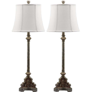 Safavieh Rimini 33.5 Inch H Console Table Lamp-Antique Silver (Set of 2)
