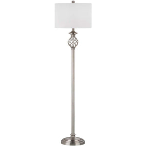 Safavieh Sophia 59.75 Inch H Floor Lamp-Nickel