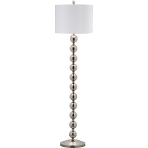 Safavieh Reflections 58.5 Inch H Stacked Ball Floor Lamp-Nickel