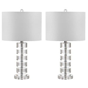 Safavieh Frances 25 Inch H Table Lamp-Clear (Set of 2)