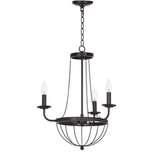 Safavieh Jacques 18 Inch Dia Adjustable Chandelier-Black
