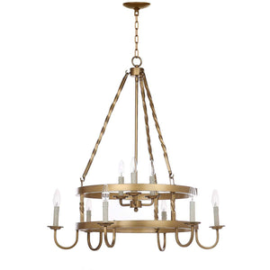 Safavieh Crowley 31 Inch Dia Adjustable Chandelier-Gold