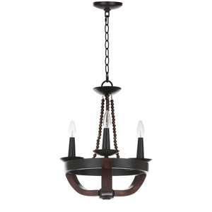 Safavieh Lucero 17.5 Inch Dia Adjustable Chandelier-Black