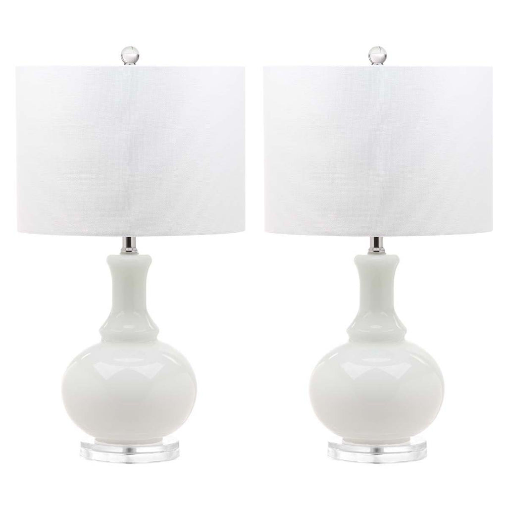 Safavieh Franny 25.75 Inch H Table Lamp-White (Set of 2)