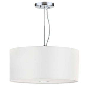 Safavieh Molly 3 Light Chrome 16 Inch Dia Adjustable Pendant-Chrome/Cream
