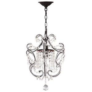 Safavieh Luna 1 Light Brown 12 Inch Dia Adjustable Chandelier-Brown