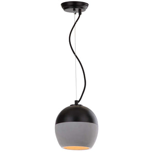Safavieh Kira 7.87-Inch Dia Adjustable Pendant Lamp - Grey/Black