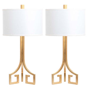 Safavieh Arabelle Hardback 27.5 Inch H Table Lamp-Gold (Set of 2)