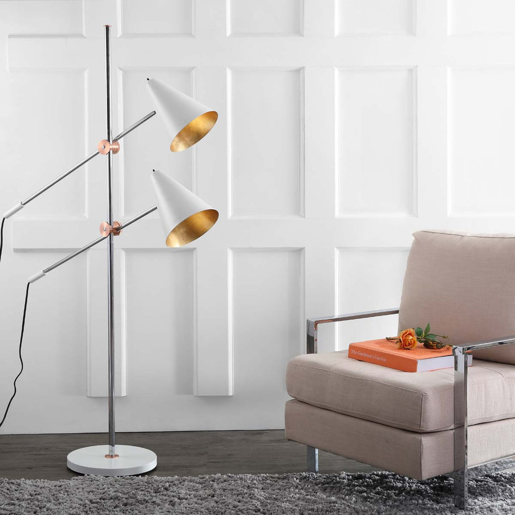 Safavieh Reed 71 Inch H Floor Lamp-White