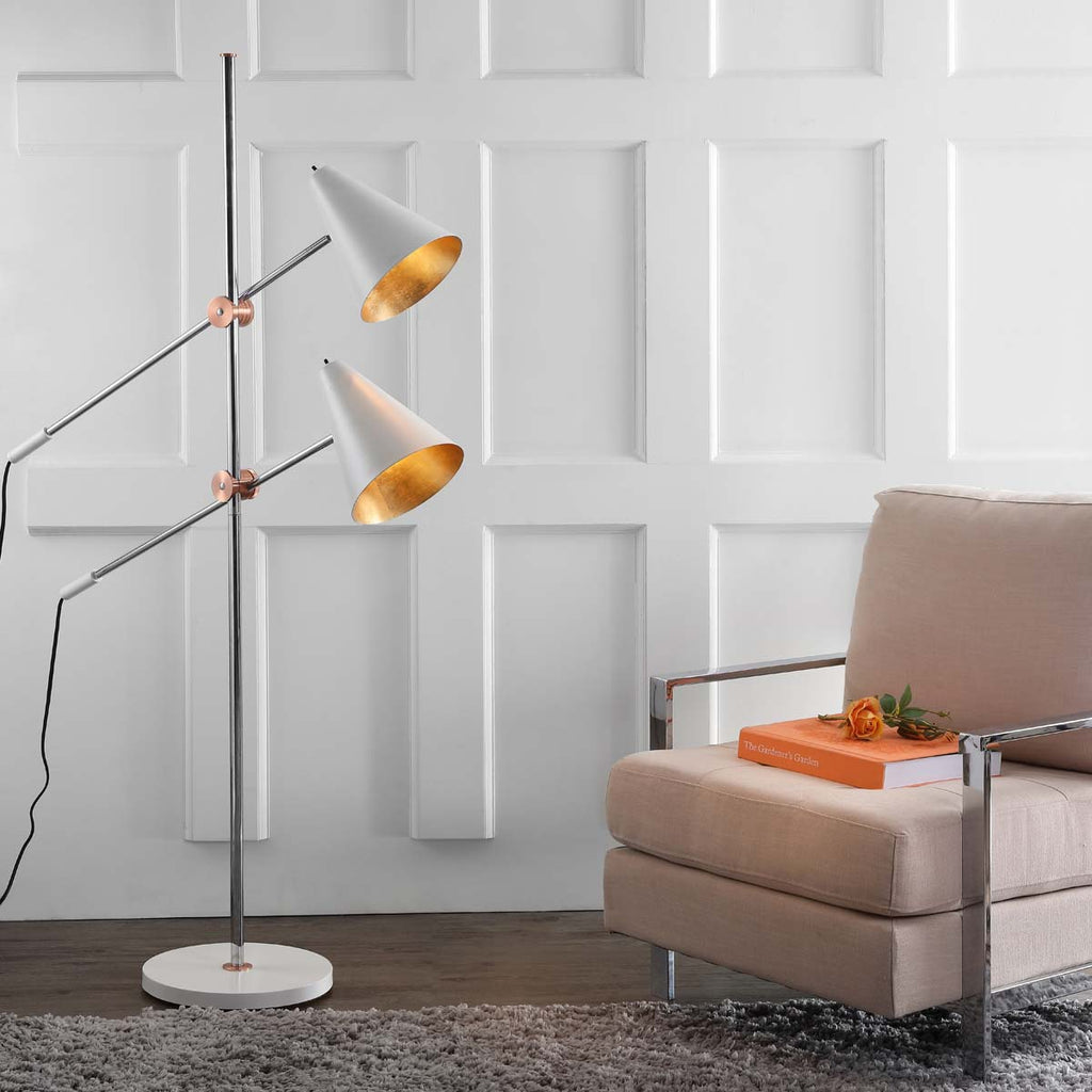 Safavieh Reed 71 Inch H Floor Lamp-White