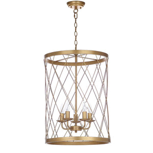 Safavieh Alair 18 Inch Dia Adjustable Pendant Lamp -Gold