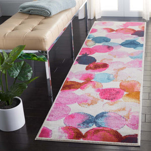 Safavieh Lillian 300 Rug Collection LLN377Q - Rose / Light Blue