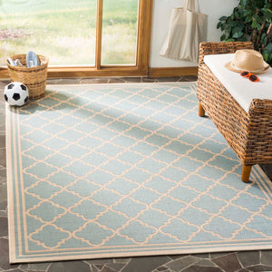 Safavieh Linden 100 Rug Collection LND121K - Aqua / Cream