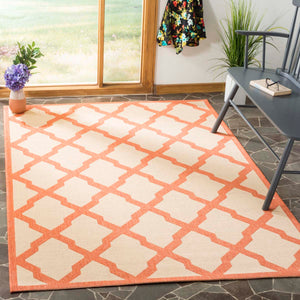 Safavieh Linden 100 Rug Collection LND122R - Cream / Rust