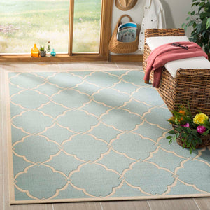 Safavieh Linden 100 Rug Collection LND125K - Aqua / Cream