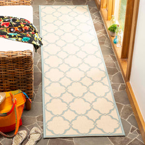 Safavieh Linden 100 Rug Collection LND125L - Cream / Aqua