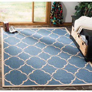 Safavieh Linden 100 Rug Collection LND125M - Blue / Creme