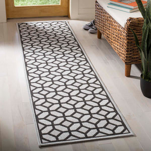 Safavieh Linden 100 Rug Collection LND127A - Light Grey / Charcoal