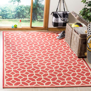Safavieh Linden 100 Rug Collection LND127Q - Red / Creme