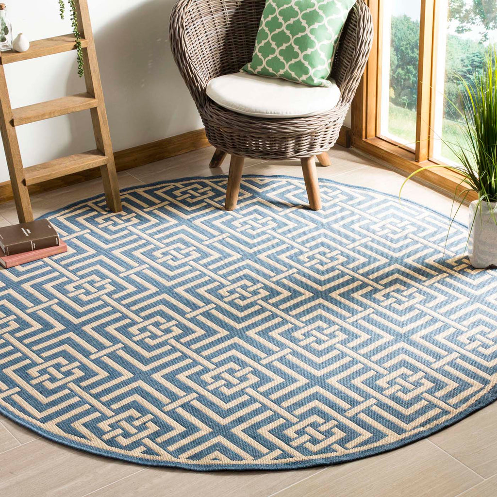 Safavieh Linden Rug Collection: LND128M - Blue / Creme