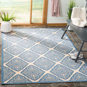 Safavieh Linden 100 Rug Collection LND132N - Cream / Blue